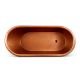 Handcrafted Copper Bathtub With Warm Patina Sculpted Form
